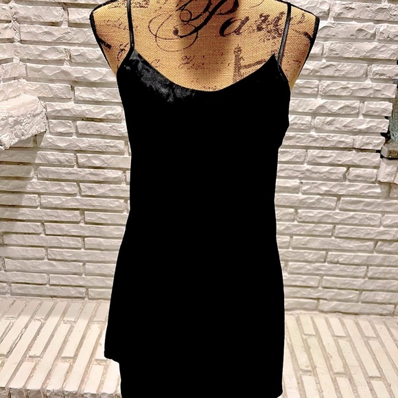 Vintage California Dynasty Velvet & Satin Chemise Sexy Slip Lingerie - Picture 4 of 8